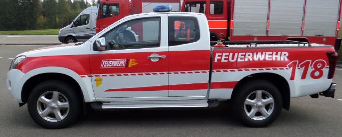Kommandofahrzeug Isuzu Seitenansicht